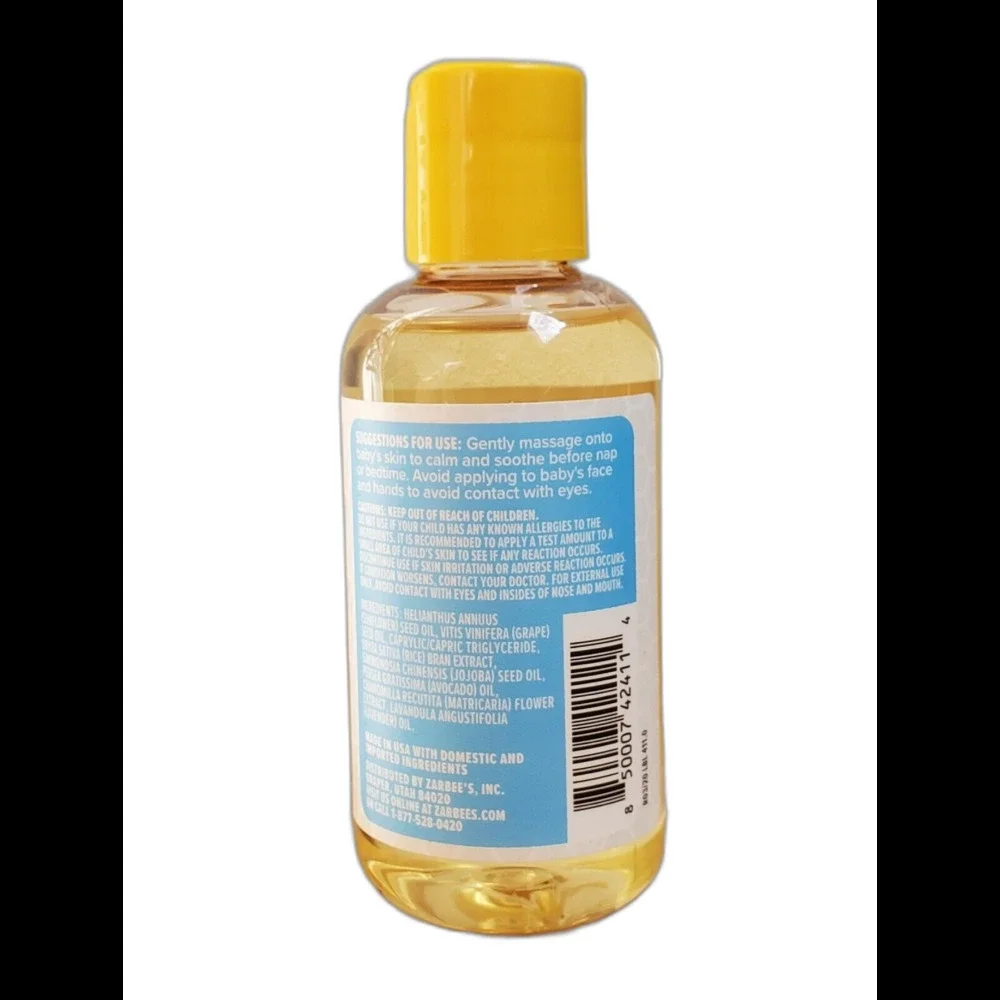 Zarbee's Baby Calming Massaging Oil Lavender Chamomile Scent 4 fl oz 12/2023